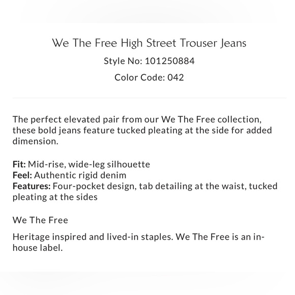 Free People We The Free High Street Trouser Jeans in Boutique Blue - Picture 5 of 5